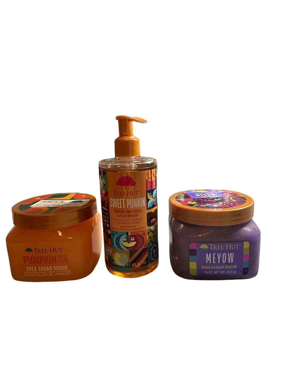 Tree Hut Set: Pumpkin Spice Latte & Meyow Sugar Scrub & Sweet Punkin Hand Wash